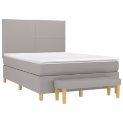 Giroletto a Molle con Materasso Grigio Chiaro 140x200cm Tessutocod mxl 75206 - Vista aggiuntiva 3