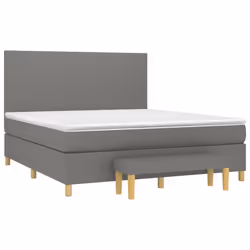 Giroletto a Molle con Materasso Grigio Scuro 180x200 cm Tessutocod mxl 75209 - Vista aggiuntiva 3