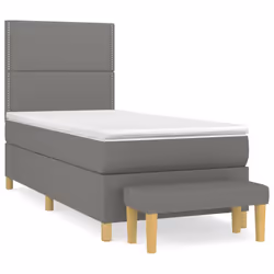 Giroletto a Molle con Materasso Grigio Scuro 100x200 cm Tessutocod mxl 75207 - Vista aggiuntiva 2