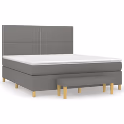 Giroletto a Molle con Materasso Grigio Scuro 180x200 cm Tessutocod mxl 75211 - Vista aggiuntiva 2