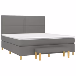 Giroletto a Molle con Materasso Grigio Scuro 180x200 cm Tessutocod mxl 75211 - Vista aggiuntiva 3