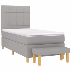 Giroletto a Molle con Materasso Grigio Chiaro 90x200 cm Tessutocod mxl 99206 - Vista aggiuntiva 3