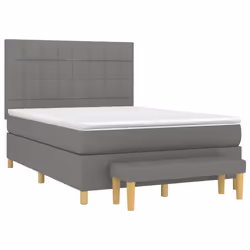 Giroletto a Molle con Materasso Grigio Scuro 140x200cm Tessutocod mxl 75218 - Vista aggiuntiva 3