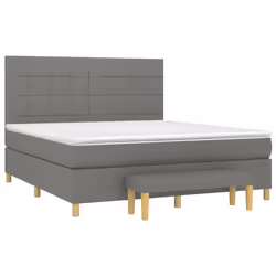Giroletto a Molle con Materasso Grigio Scuro 180x200 cm Tessutocod mxl 123151 - Vista aggiuntiva 3