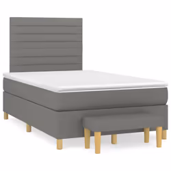 Giroletto a Molle con Materasso Grigio Scuro 120x200 cm Tessutocod mxl 75221 - Vista aggiuntiva 2