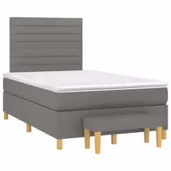 Giroletto a Molle con Materasso Grigio Scuro 120x200 cm Tessutocod mxl 75221 - Vista aggiuntiva 3