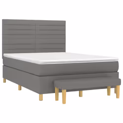 Giroletto a Molle con Materasso Grigio Scuro 140x190 cm Tessutocod mxl 123157 - Vista aggiuntiva 3