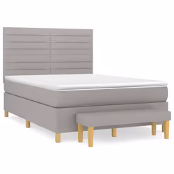 Giroletto a Molle con Materasso Grigio Chiaro 140x200cm Tessutocod mxl 99214 - Vista aggiuntiva 2