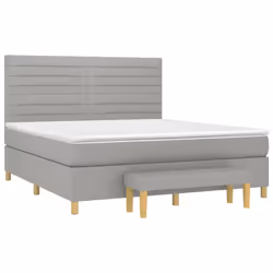 Giroletto a Molle con Materasso Grigio Chiaro180x200 cm Tessutocod mxl 123158 - Vista aggiuntiva 3