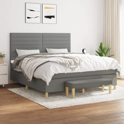 Giroletto a Molle con Materasso Grigio Scuro 180x200 cm Tessutocod mxl 99216
