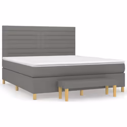 Giroletto a Molle con Materasso Grigio Scuro 180x200 cm Tessutocod mxl 99216 - Vista aggiuntiva 2