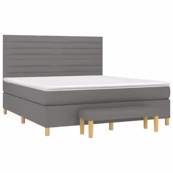 Giroletto a Molle con Materasso Grigio Scuro 180x200 cm Tessutocod mxl 99216 - Vista aggiuntiva 3