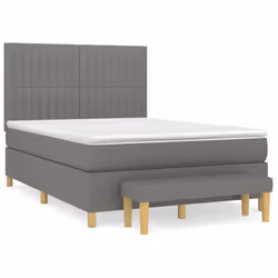 Giroletto a Molle con Materasso Grigio Scuro 140x190 cm Tessutocod mxl 75228 - Vista aggiuntiva 2