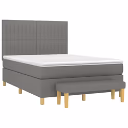 Giroletto a Molle con Materasso Grigio Scuro 140x190 cm Tessutocod mxl 75228 - Vista aggiuntiva 3