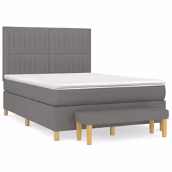 Giroletto a Molle con Materasso Grigio Scuro 140x200cm Tessutocod mxl 99606 - Vista aggiuntiva 2