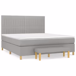 Giroletto a Molle con Materasso Grigio Chiaro180x200 cm Tessutocod mxl 75230 - Vista aggiuntiva 2