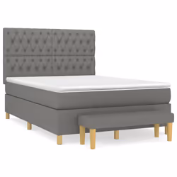 Giroletto a Molle con Materasso Grigio Scuro 140x200cm Tessutocod mxl 99227 - Vista aggiuntiva 2