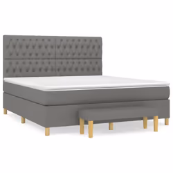 Giroletto a Molle con Materasso Grigio Scuro 180x200 cm Tessutocod mxl 75236 - Vista aggiuntiva 2
