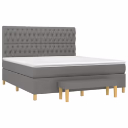 Giroletto a Molle con Materasso Grigio Scuro 180x200 cm Tessutocod mxl 75236 - Vista aggiuntiva 3