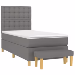Giroletto a Molle con Materasso Grigio Scuro 100x200 cm Tessutocod mxl 75239 - Vista aggiuntiva 3
