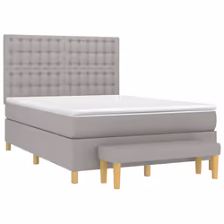 Giroletto a Molle con Materasso Grigio Chiaro 140x200cm Tessutocod mxl 75240 - Vista aggiuntiva 3