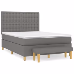 Giroletto a Molle con Materasso Grigio Scuro 140x200cm Tessutocod mxl 123171 - Vista aggiuntiva 2