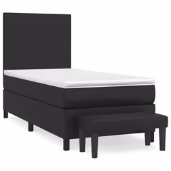 VidaXL 3137527, Legno/ ecopelle, Nero, Nero, 70 x 30 mm, 1 pz