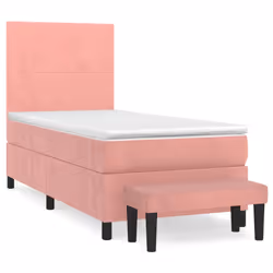 Giroletto a Molle con Materasso Rosa 80x200 cm in Vellutocod mxl 99238 - Vista aggiuntiva 2
