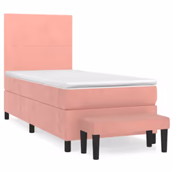 Giroletto a Molle con Materasso Rosa 90x200 cm in Velluto cod mxl 75251 - Vista aggiuntiva 2