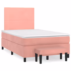 Giroletto a Molle con Materasso Rosa 120x200 cm in Vellutocod mxl 99241 - Vista aggiuntiva 2
