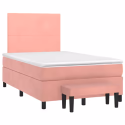 Giroletto a Molle con Materasso Rosa 120x200 cm in Vellutocod mxl 99241 - Vista aggiuntiva 3