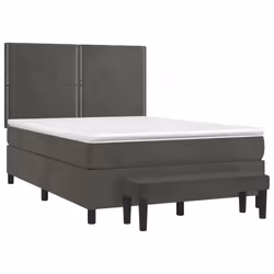 Giroletto a Molle con Materasso Grigio Scuro 140x200 cm Vellutocod mxl 75260 - Vista aggiuntiva 3