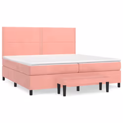 Giroletto a Molle con Materasso Rosa 200x200 cm in Vellutocod mxl 99252 - Vista aggiuntiva 2