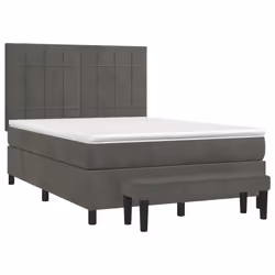 Giroletto a Molle con Materasso Grigio Scuro 140x190 cm Vellutocod mxl 75271 - Vista aggiuntiva 3