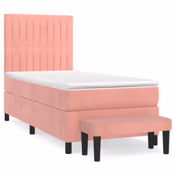 Giroletto a Molle con Materasso Rosa 80x200 cm in Vellutocod mxl 123206 - Vista aggiuntiva 2