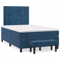 Giroletto a Molle con Materasso Blu Scuro 120x200 cm in Vellutocod mxl 123211 - Vista aggiuntiva 2
