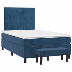 Giroletto a Molle con Materasso Blu Scuro 120x200 cm in Vellutocod mxl 123211 - Vista aggiuntiva 3