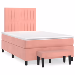 Giroletto a Molle con Materasso Rosa 120x200 cm in Vellutocod mxl 75289 - Vista aggiuntiva 2