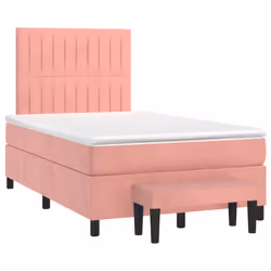 Giroletto a Molle con Materasso Rosa 120x200 cm in Vellutocod mxl 75289 - Vista aggiuntiva 3