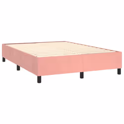 Giroletto a Molle con Materasso Rosa 140x190 cm in Vellutocod mxl 75292 - Vista aggiuntiva 2