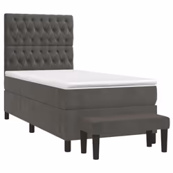 Giroletto a Molle con Materasso Grigio Scuro 100x200 cm Vellutocod mxl 75302 - Vista aggiuntiva 3