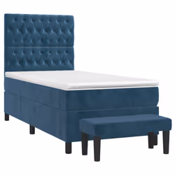 Giroletto a Molle con Materasso Blu Scuro 100x200 cm in Vellutocod mxl 123219 - Vista aggiuntiva 3