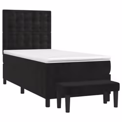 Giroletto a Molle con Materasso Nero 90x190 cm in Vellutocod mxl 75307 - Vista aggiuntiva 3