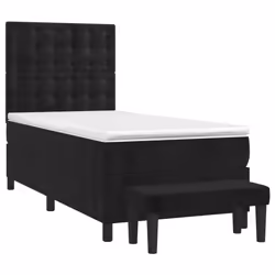 Giroletto a Molle con Materasso Nero 90x200 cm in Vellutocod mxl 99287 - Vista aggiuntiva 2