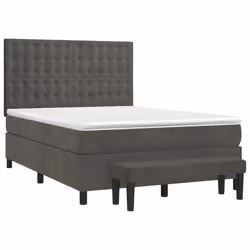 Giroletto a Molle con Materasso Grigio Scuro 140x190 cm Vellutocod mxl 99290 - Vista aggiuntiva 3