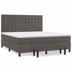 Giroletto a Molle con Materasso Grigio Scuro 180x200 cm Vellutocod mxl 123231 - Vista aggiuntiva 3