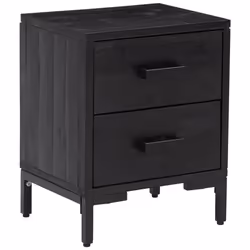 vidaXL Comodini 2 pz Neri 36x30x45 cm in Legno Massello di Pino - Vista aggiuntiva 3