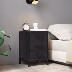 VidaXL 3120341 comodino Nero