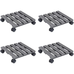 Vidaxl - Carrelli Porta Piante 4 pz Grigi 30x7,5 cm wpc 2609