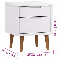 VidaXL 350496 comodino Bianco - Vista aggiuntiva 7